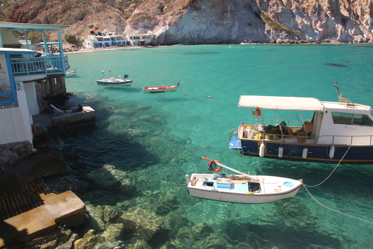Mapka Firopotamos - ostrov Milos