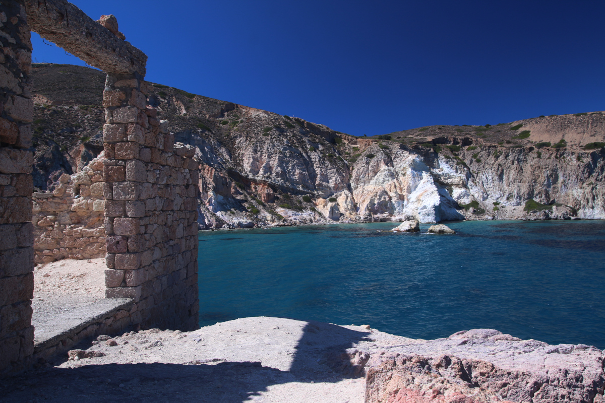 Mapka Firopotamos - ostrov Milos