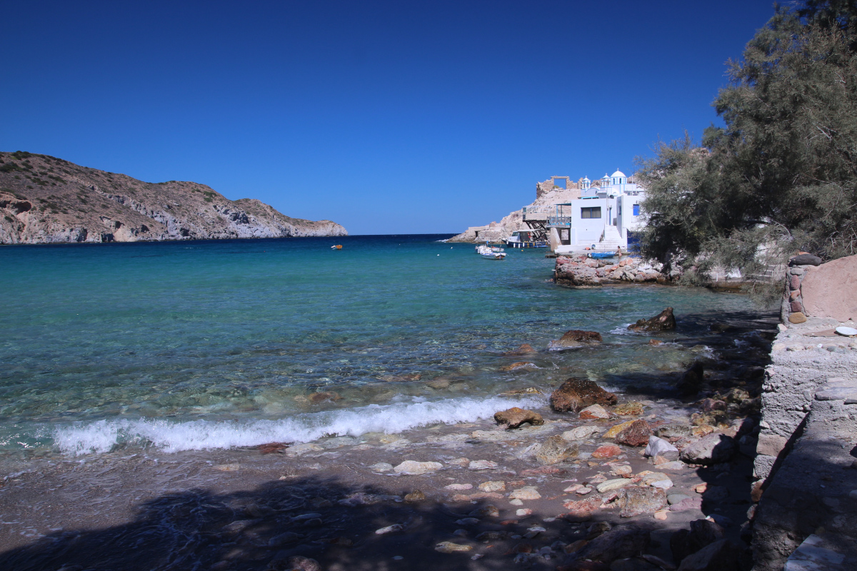 Mapka Firopotamos - ostrov Milos