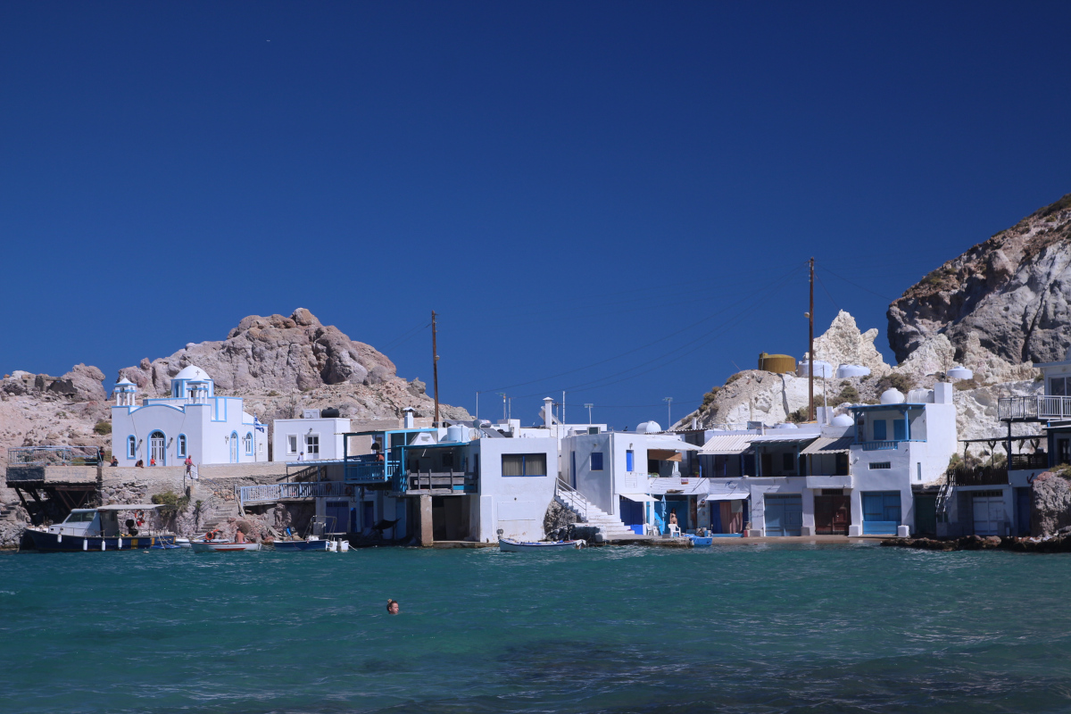 Mapka Firopotamos - ostrov Milos