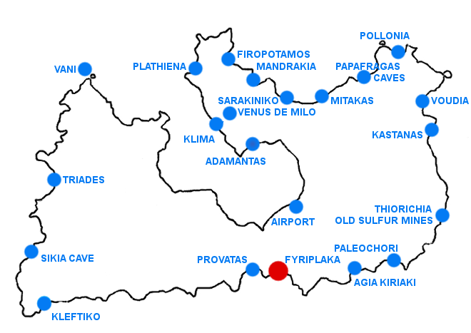 Fyriplaka - bod na mapce